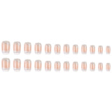 24pcs/Set Glitter French Tip Press-On Nails