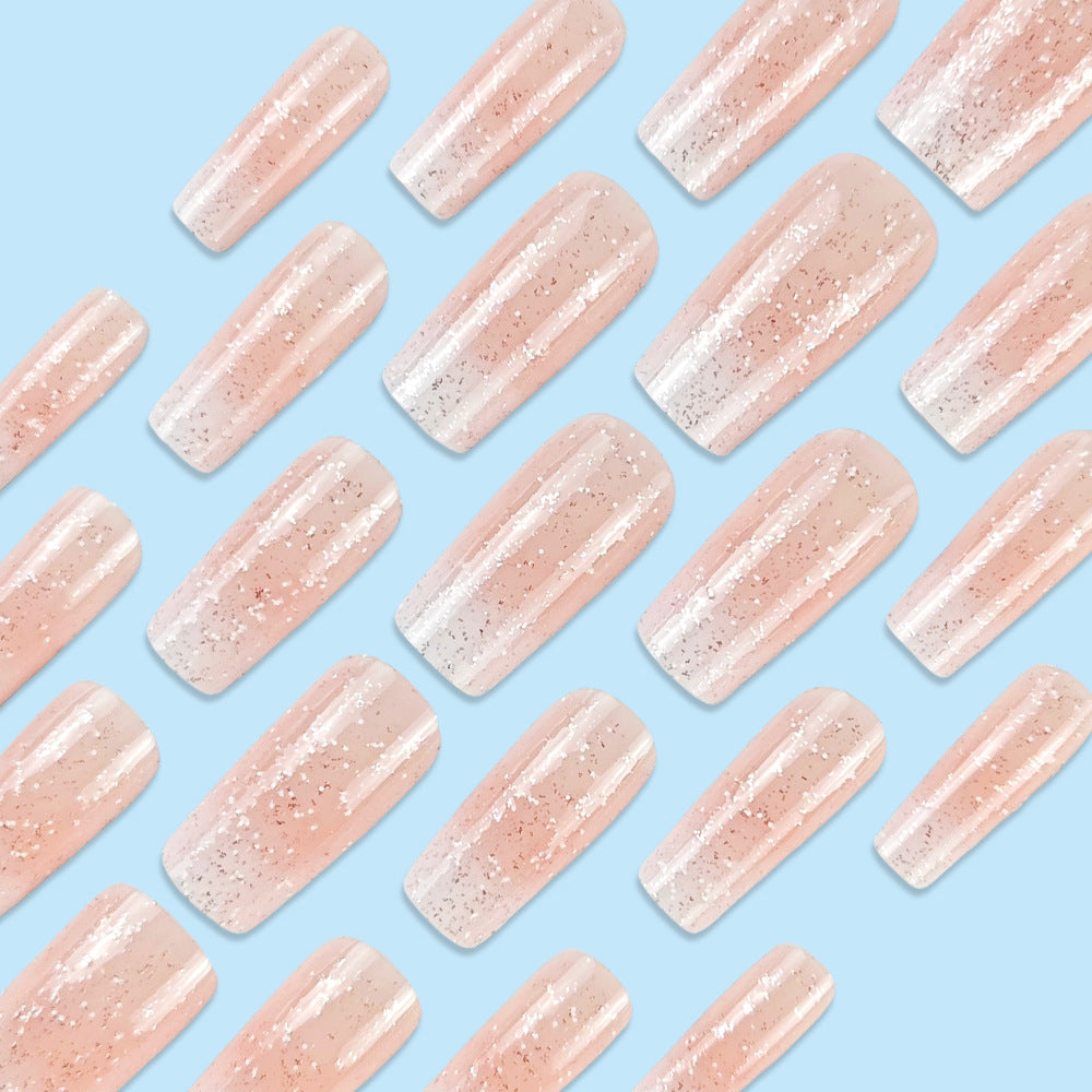 24pcs/Set Minimalist Starry Glitter Press-On Nails