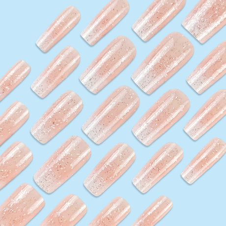 24pcs/Set Minimalist Starry Glitter Press-On Nails