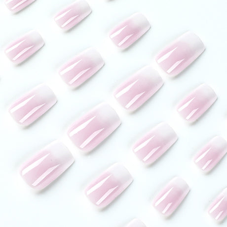 24pcs/Set White French Ombre Press-On Nails