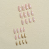 24pcs/Set Gold Glitter Star Press-On Nails