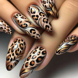 24pcs/Set Leopard Press-On Nails