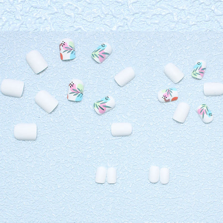 24pcs/Set Colorful Ombre Branch Press-On Nails