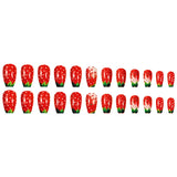 24pcs/Set Strawberry Dots ress-On Nails