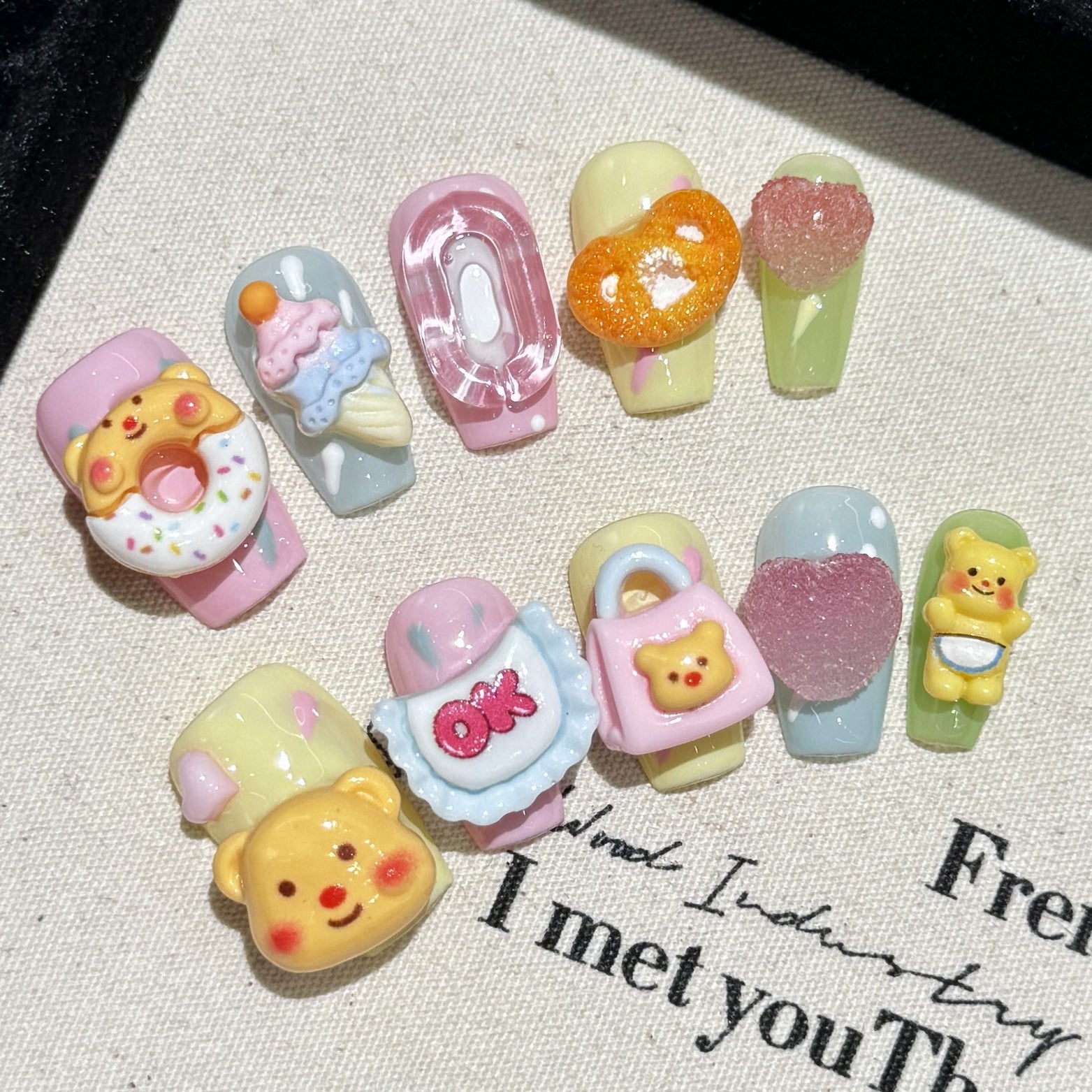 10pcs/Set 3D Art Cartoon Press-On Nails