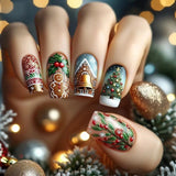 24pcs/Set Christmas Press-On Nails