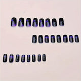 24pcs/Set Purple Lightning Press-On Nails