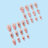 24pcs/Set Sunflower Smiley Heart Flame Press-On Nails