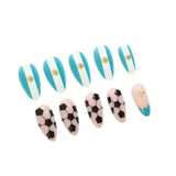 24pcs/Set World Cup Football Gold-Foil French Press-On Nails