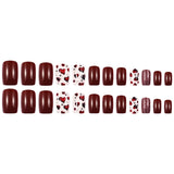 24pcs/Set Heart Prints Press-On Nails