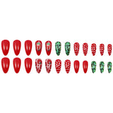 24pcs/Set Red Strawberry Press-On Nails