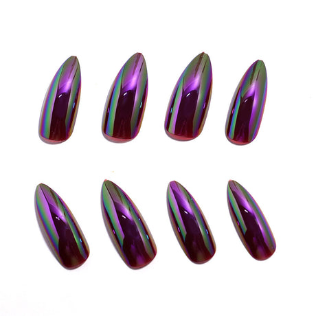 24pcs/Set Color-Changing Chrome Press-On Nails