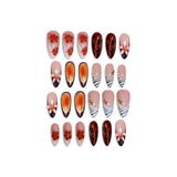 24pcs/Set 3D Flower Press-On Nails