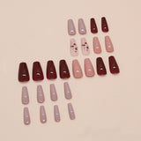 24pcs/Set Hearts Press-On Nails