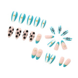 24pcs/Set World Cup Football Gold-Foil French Press-On Nails