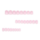 24pcs/Set Minimalist White French Short Press On Nails