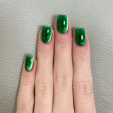 24pcs/Set Green Cat Eye Press-On Nails