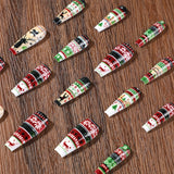 24pcs/Set Christmas Reindeer Press-On Nails