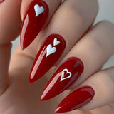 24pcs/Set Heart Prints Press-On Nails