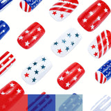 24pcs/Set Flag Striped Stars Press-On Nails