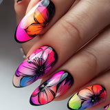 24pcs/Set Colorful Butterflies Press-On Nails