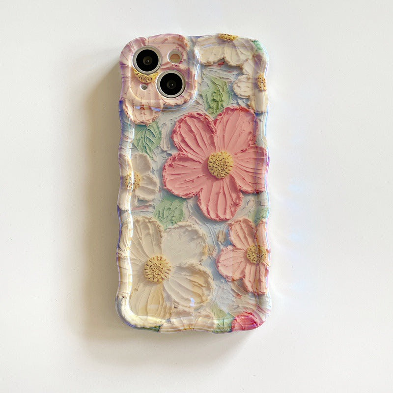 Wavy Edge Blooms Floral iPhone Case