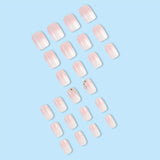 24pcs/Set Gradient Jelly Pink Press-On Nails