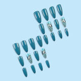 24pcs/Set Underwater Swimming Fish Press-On Nails