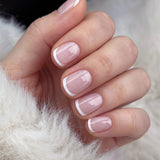 24pcs/Set Minimalist White French Short Press On Nails