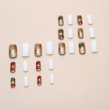 24pcs/Set Maple Leaf Press-On Nails