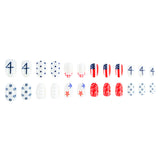24pcs/Set Star Polka Dot Floral French Tip Press-On Nails