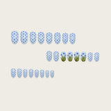 24pcs/Set Countryside Polka Dot Tulip Press-On Nails