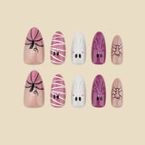 24pcs/Set 3D Ghost Bandage Mummy Press On Nails