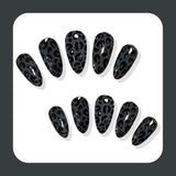 24pcs/Set Dark Fall Leopard Print Press On Nails