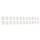 24pcs/Set Sweet Minimalist Hearts Press-On Nails