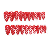 24pcs/Set Red Polka Dot Press-On Nails