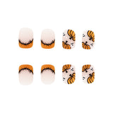 24pcs/Set Mini Pumpkin French Press On Nails