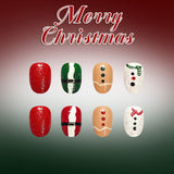 24pcs/Set Snowman & Santa Claus Press On Nails