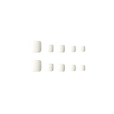 24pcs/Set Pure White Press On Toe Nails