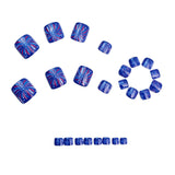 24pcs/Set Royal Blue Fireworks Press-On Nails
