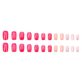 24pcs/Set Pink Chrome Press On Nails