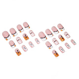 24pcs/Set Pumpkin Ghost French Press On Nails