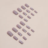 24pcs/Set Heart Wave Press-On Nails