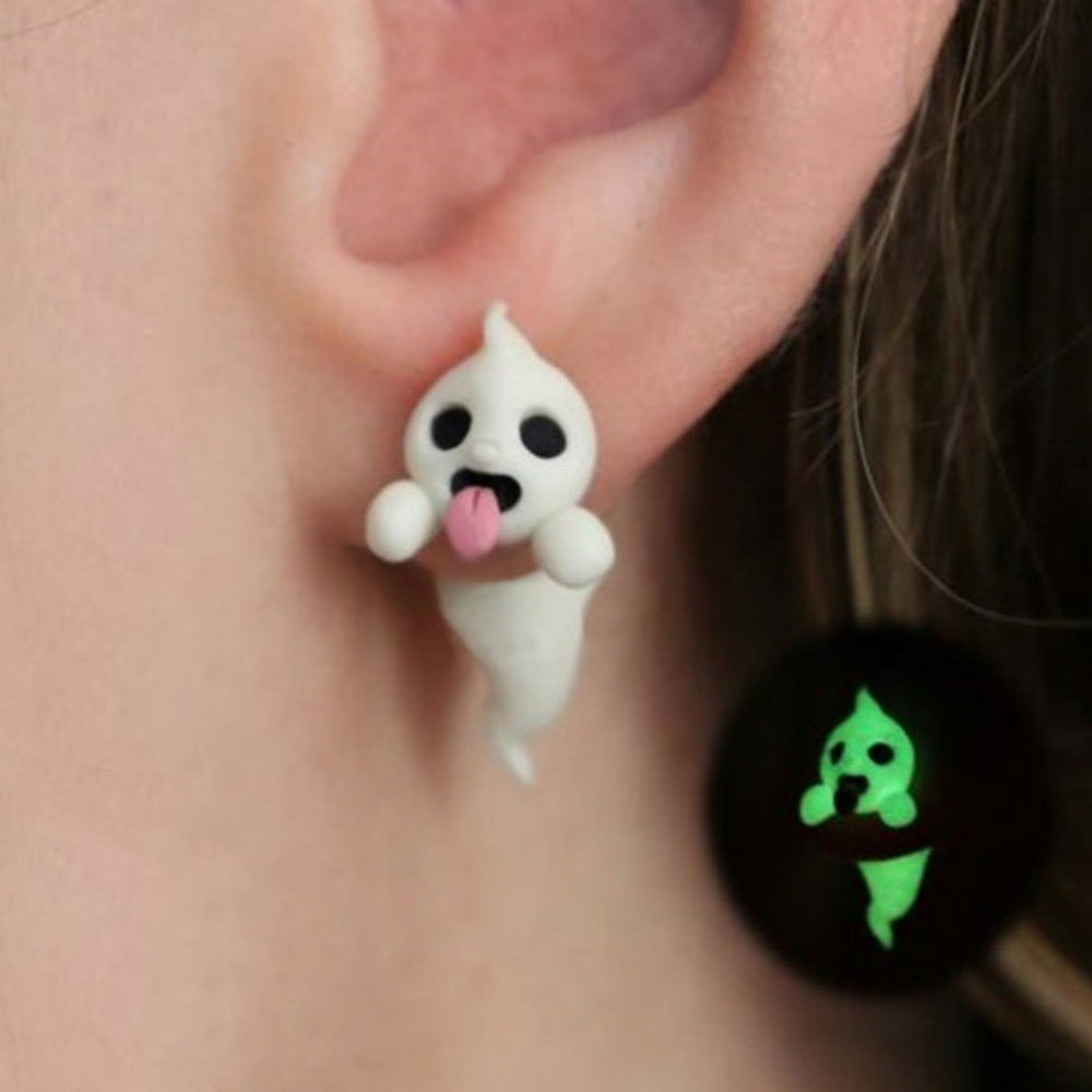 Glow-in-the-Dark Ghost Earrings