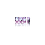 24pcs/Set Cat Eye Purple Spider Web & Bat Press On Toe Nails