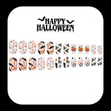 24pcs/Set Ghost, Bow, Bat & Pumpkin Press On Nails