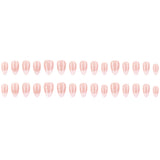 24pcs/Set Glitter French Tip Press-On Nails