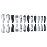 24pcs/Set Silver Spider Press-On Nails
