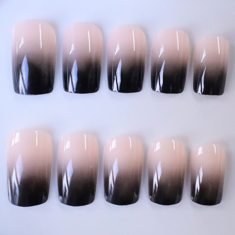 24pcs/Set Black Ombre Press-On Nails