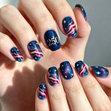 24pcs/Set Starry Waves Press-On Nails